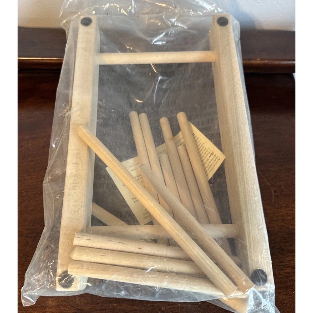 NEW Pampered Chef 2141 Discontinued Wood Stoneware Storage Rack Adjustable USA